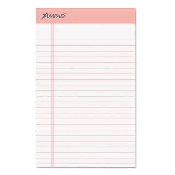 Ampad® Pink Writing Pads, Narrow Rule, Pink Headband, 50 White 5 X 8 Sheets, 6-pack freeshipping - TVN Wholesale